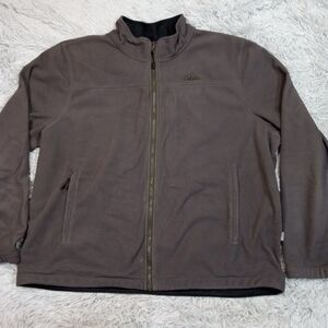 Cabela's Jacket Mens 2XL Gray‎ Fleece Embroidered Logo Zip Up Pockets 4 Most